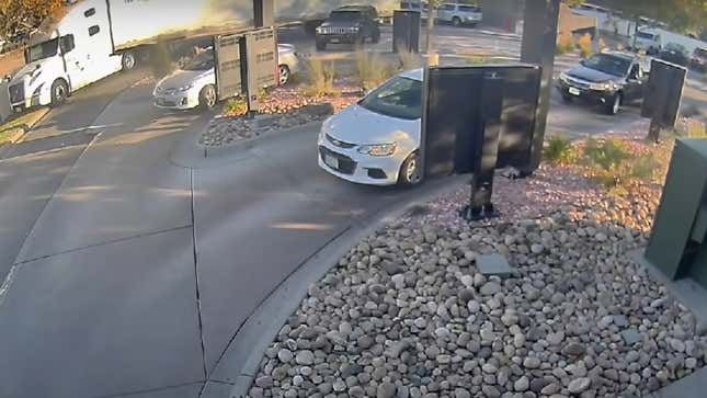 Truck driver flies too close to sun, gets wedged in fast food drive-thru lane